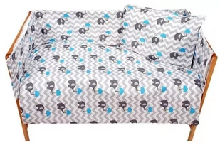 Pościel 90x120 1139E Słoniki z niebieską parasolką i zygzak - Pościel dla dzieci Pościel 90x120 1139E Słoniki z niebieską parasolką i zygzak - Pościel dla dzieci - miniaturka - grafika 1