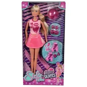 Lalki dla dziewczynek - Simba Lalka Steffi Na Wrotkach Wrotkarka Wrotki - miniaturka - grafika 1