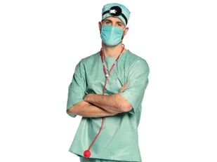 Zestaw doktora - 4 szt. - Dodatki do strojów karnawałowych - miniaturka - grafika 1