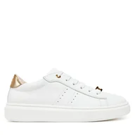 Sneakersy damskie - Sneakersy Elisabetta Franchi F4-A9E-0034 S Biały - miniaturka - grafika 1