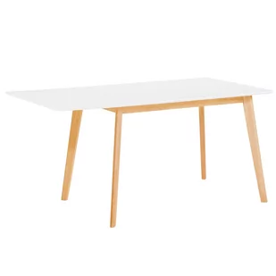 Beliani Stół do jadalni rozkładany 120/155 x 80 cm biały MEDIO 36917 - Stoły - miniaturka - grafika 1