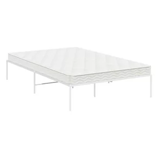 Metalowa rama łóżka, biała, 135x190 cm Lumarko! - Łóżka - miniaturka - grafika 4