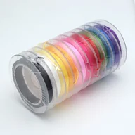 Inne - TEMU 10 Rolek 393,7 Calowe Elastyczne Sznurki do Koralików – Przezroczyste Rozciągliwe Materiały na Bransoletki i Naszyjniki z Czerwonymi Koralikami, - miniaturka - grafika 1