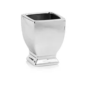Wazony i flakony - Wazon pucharek kwadratowy 15 cm srebrny - miniaturka - grafika 1