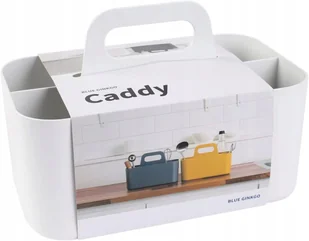 Organizer na Biurko Kosmetyki Plastikowy Pojemnik Rączką Koszyk Łazienkowy - Przyborniki na biurko - miniaturka - grafika 1