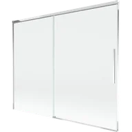 Parawany nawannowe - Mexen Rox parawan nawannowy 2-skrzydłowy rozsuwany 190 x 150 cm, transparent, chrom - 8C9-190-001-01-00 - miniaturka - grafika 1