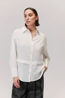 Koszule damskie - Koszula z wiskozy Rina ecru - miniaturka - grafika 1