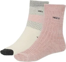 Mexx Skarpetki damskie szare i różowe 39/42 (2-pak) - Skarpetki damskie - miniaturka - grafika 1