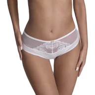Majtki damskie - Figi damskie z niskim stanem haftem i tiulem AV 2198 białe S - miniaturka - grafika 1