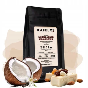 Kawa Kafelov smakowa MIGDAŁ Z KOKOSEM 1KG MIELONA - Cappuccino i kawy smakowe - miniaturka - grafika 1
