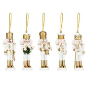 Bombki - Zawieszki choinkowe 5 sztuk dziadek do orzechów drewniane ozdoby świateczne - miniaturka - grafika 1