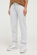 Spodnie damskie - Superdry spodnie dresowe kolor szary melanżowe - miniaturka - grafika 1
