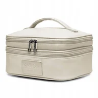 Kosmetyczki, organizery i kuferki - PUCCINI Kosmetyczka Damska Podróżna Kuferek Organizer Beżowa QML015-6A - miniaturka - grafika 1