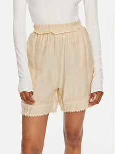 Munthe Szorty materiałowe Ohimo 242140224232 Beżowy Loose Fit - Spodenki damskie - miniaturka - grafika 1