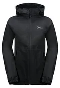 Kurtki i płaszcze dla chłopców - Jack Wolfskin Unisex Stormy Point kurtka, czarna, 116 - miniaturka - grafika 1