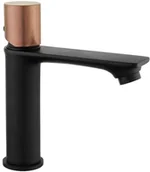 Baterie umywalkowe - Mexen Royo One bateria umywalkowa, czarna/różowo złota - 72201-76 - miniaturka - grafika 1