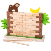 Zabawki interaktywne dla dzieci - Bigjigs Toys Jenga Dla Dzieci Dżungla - miniaturka - grafika 1