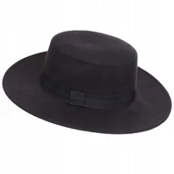 Czapki męskie - ﻿Kapelusz męski filcowy czarny - miniaturka - grafika 1