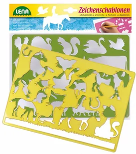 Lena Szablony do odrysowania Konie i koty 65767 - Zabawki kreatywne - miniaturka - grafika 3