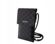 Torebki damskie - Torebka Karl Lagerfeld Mono, listonoszka na telefon, etui, wsuwka, czarny - miniaturka - grafika 1