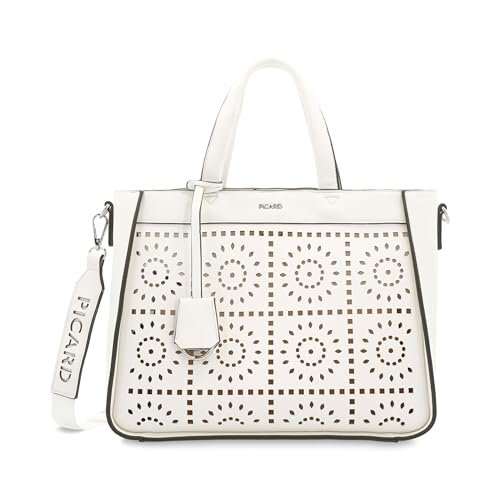 Picard Damska torba na zakupy MADEIRA wielokolorowa z syntetycznego materiału średnia z zapięciem magnetycznym Shopper na co dzień, biały, 27x32x11 cm