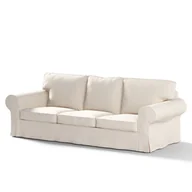 Pokrowce na meble - Dekoria Pokrowiec na sofę Ektorp 3-osobową nierozkładaną kremowa biel 216 x 83 x 73 cm Etna 610-705-01 - miniaturka - grafika 1