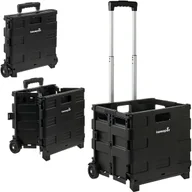 Torby i wózki na zakupy - Składany wózek na zakupy 45L kosz transportowy z teleskopową rączką Keeeper - miniaturka - grafika 1