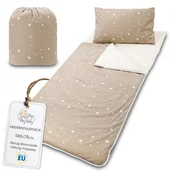 Śpiworki dla dzieci - Śpiwór dziecięcy z poduszką i zamkiem błyskawicznym dla dziecka 3-7 lat - 140 x 75 cm śpiwór dziecięcy kryty do przedszkola kocyk do przedszkola śpi.. - miniaturka - grafika 1