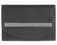 Portfele - Portfel damski Maya - Swarovski, szary - miniaturka - grafika 1