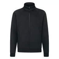 Bluzy męskie - Bluza męska Sweat Jacket Premium Fruit of the Loom - Czarny XXL - miniaturka - grafika 1