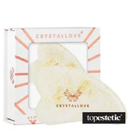 Rollery do masażu - Crystallove Crystallove Płytka do Masażu Twarzy Gua Sha z Bursztynu Mlecznego Oczyszcza z toksyn, poprawia krążenie 1 szt. - miniaturka - grafika 1