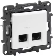 Gniazdka elektryczne - Legrand Niloe Step gniazdo podwójne 2xRJ45 kat 6 STP kolor biały 863166 863166 - miniaturka - grafika 1