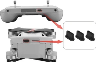 BRDRC ZAŚLEPKA ZŁĄCZA USB C DO DJI MAVIC MINI SE 3 RC-N1 DJI RC - CZARNE - 3 SZTUKI - Akcesoria do drona - miniaturka - grafika 1