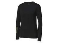 Koszulki sportowe damskie - CRIVIT Koszulka funkcyjna damska z długim rękawem (Czarny, XS (32/34)) - miniaturka - grafika 1