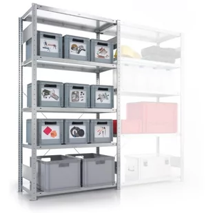 Regał półkowy CLIP, 330 kg, 2500x1000x600 mm, podstawowy - Szafy i regały magazynowe - miniaturka - grafika 1