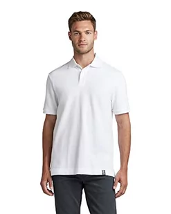 G-STAR RAW Męska koszulka polo Essential Polo, biała (White D287-110), L, biały (White D287-110), L - Koszulki męskie - miniaturka - grafika 1