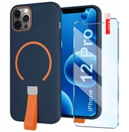 Etui i futerały do telefonów - Etui z Paskiem na palec Matowe do iPhone 12 Prodo MagSafe +Szkło - miniaturka - grafika 1