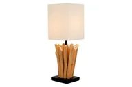 Lampy stojące - Invicta Interior Lampa stołowa Euforia drewno i-36967 - miniaturka - grafika 1