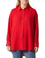 Bluzki damskie - Seidensticker Damska bluzka z długim rękawem, regular fit, czerwona, 44, czerwony, 44 - miniaturka - grafika 1