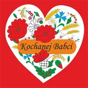 Szkolne artykuły papiernicze - Naklejka - Kochanej Babci - folk Kociewie - miniaturka - grafika 1