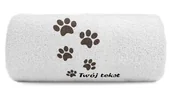 Ręczniki - pat15.net Mały ręcznik z haftem psie łapki 100x50 800 - miniaturka - grafika 1