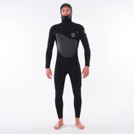 Pianki do pływania - Męska Pianka surfing RIP CURL FLASHBOMB 6/4 HOOD C/ZIP WSTYOF_90 – Czarny - miniaturka - grafika 1
