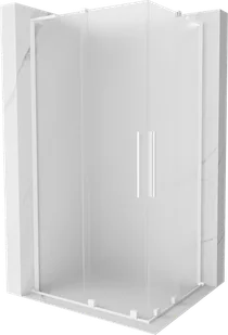 Mexen Velar L Duo kabina prysznicowa rozsuwana 100x90 cm, szron, biała - 871-100-090-02-33-20 - Kabiny prysznicowe - miniaturka - grafika 1