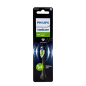 Końcówki do szczoteczek elektrycznych - PHILIPS Sonicare Optimal White Black W2 Black HX6066/88 Końcówki do szczoteczki sonicznej Philips 6 sztuk - miniaturka - grafika 1