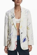 Kurtki damskie - DESIGUAL CLASSIC BIAŁA KURTKA DAMSKA - miniaturka - grafika 1