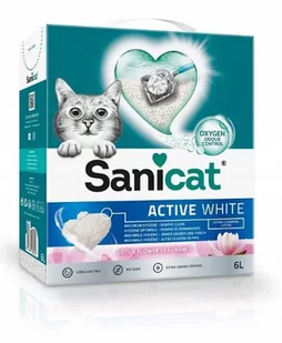 SANICAT ACTIVE WHITE 2x6L LOTUS - Żwirek dla kotów - miniaturka - grafika 2