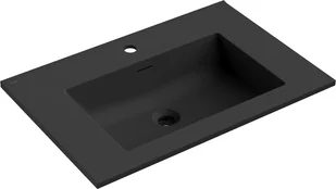 Mexen Otis umywalka wpuszczana w blat 71 x 46,5 cm, czarna mat - 25187071 - Umywalki - miniaturka - grafika 1