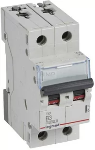 Legrand WYŁĄCZNIK NADPRĄDOWY S 312 2P B 3A 10000A SERII TX3 404107 - Bezpieczniki elektryczne - miniaturka - grafika 1