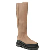 Kozaki damskie - Kozaki Clarks Orianna2 261748184 Pebble Nubuck - miniaturka - grafika 1