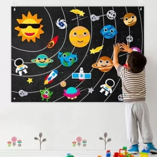 Mata edukacyjna filcowa Montessori - Kosmos - Maty edukacyjne - miniaturka - grafika 1